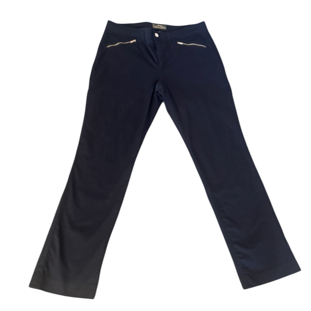 LRL Ralph Lauren Active Women Stretch Chino Pants High Rise Zipper Pocket SZ 10